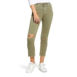 NWT Paige Hoxton Slim Crop Jeans - Vintage Green